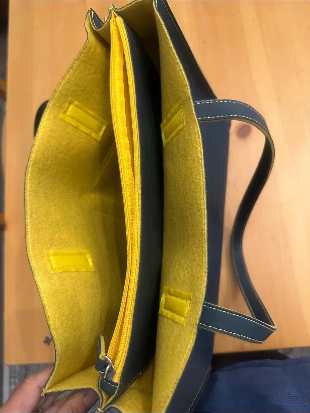 Georgia Tech Navy and Yellow Tote Bag with Buzz Mascot